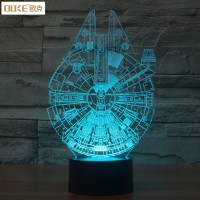 7color changed 3D night light acrylic led table lamp for gifts