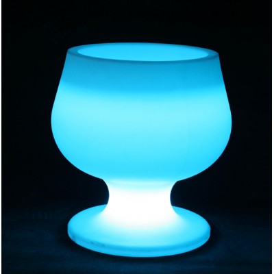 Hot sell party cooler LED 16 colors changing PE waterproof ice bucket