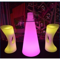 Outdoor 16 colors changing event pub remote control club plastic furniture led light up table bar