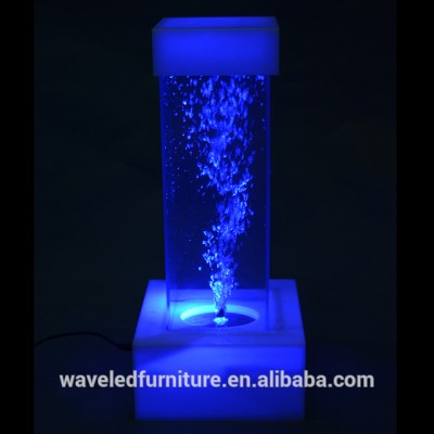 Newest waterproof RGB Led square tube acrylic water bubble wall