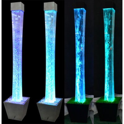 Nice looking colors changing illuminated led water bubble wall for sale