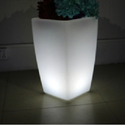 Rectangular plastic large led flower pots with remote control