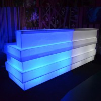 New design 16 colors changing acrylic outdoor illuminated night club led pub bar counter