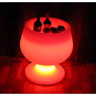 LED holiday custom  16 colors changing PE waterproof ice bucket for party