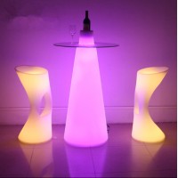 Outdoor party nightclub waterproof led cocktail table furniture with 16 colors changing